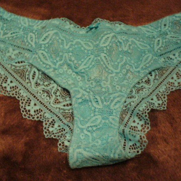 AQUA BIKINI LACE PANTIES - Picture 1 of 2